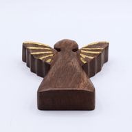Medium Mango Wood Angel - Gold Decor
