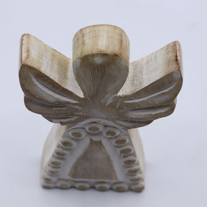 Mango Wood Angel - Whitewash