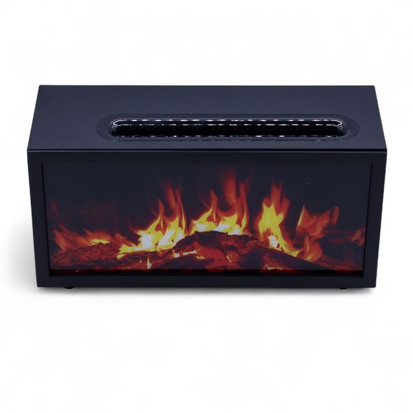 Flame Effect Aroma Diffuser with Birdsound - Black USB - Colour Change
