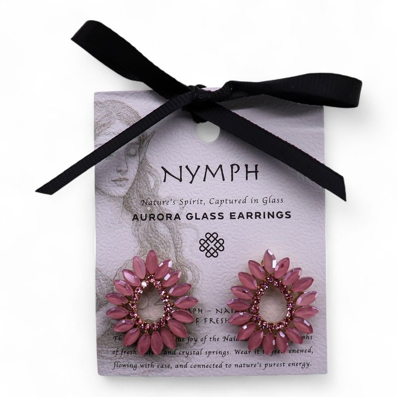 Soft Pink - Vintage Glass - Loop - Earrings
