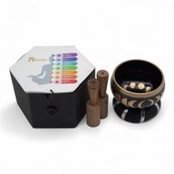 Moon Phase Singing Bowl Set – Black (10.7cm)