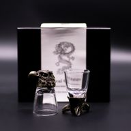 Gift Set of 6 Shot Glasses (50ml) - Wild Forest Creatures - Antique Bronze