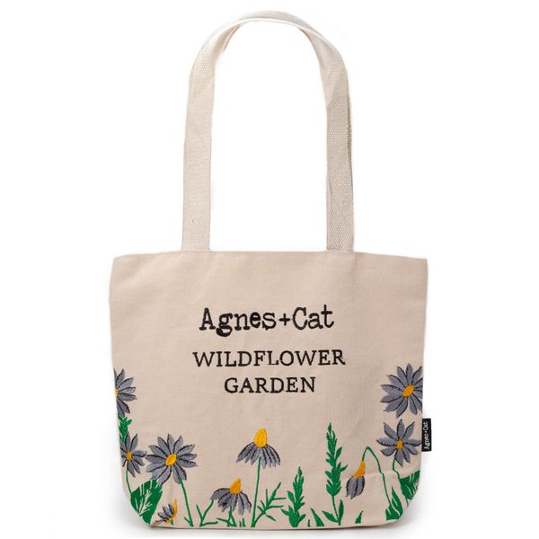 Agnes + Cat Wildflower Garden Tote Bag - Purple Flowers