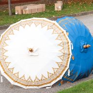 Bali Patio Parasol - Canvas - Natural Decor - 1.5m