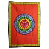 Cotton Wall Art (70x110cm) - Rainbow Flower of Life
