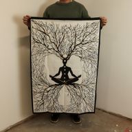 Cotton Wall Art (70x110cm) - Chakra Earth Connection