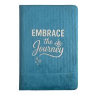 Light Blue Velvet Notebook - 80 pages - Embrace The Journey