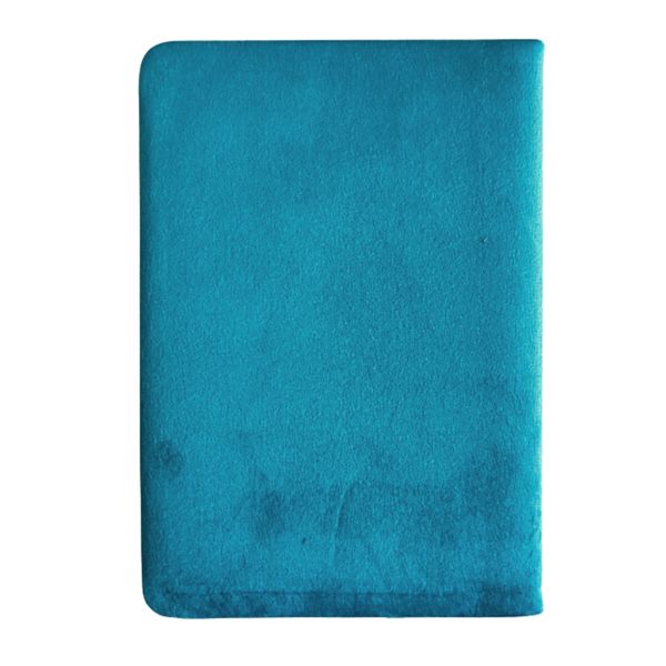 Light Blue Velvet Notebook - 80 pages - Embrace The Journey