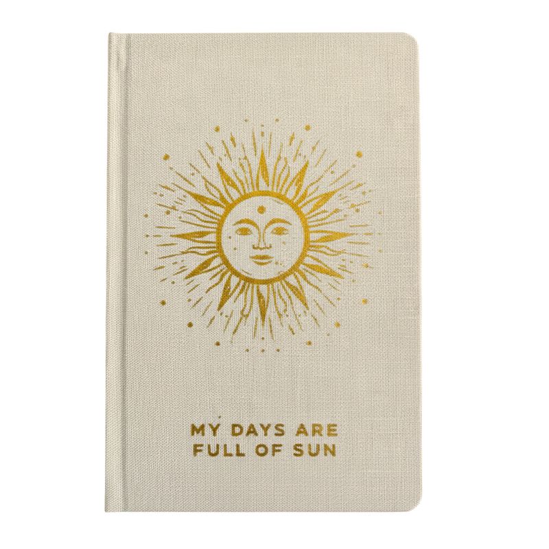 Ivory Gratitude Journal with Gold Lining - 120 pages - My Days are Full of Sun