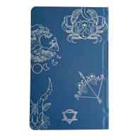 Midnight Blue Wellness Journal - 120 pages - Silver Zodiac