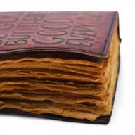 Fat Deckled Edge Leather Notebook – Every Day May Not Be Good (12.7 × 8.9 cm)