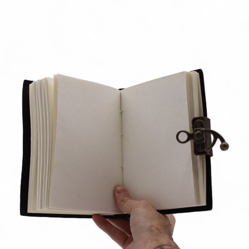 Leather Printed Notebook – Stop Doom Scrolling - 17.8x12.7 cm