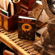 Leather Printed Notebook – Stop Doom Scrolling - 17.8x12.7 cm