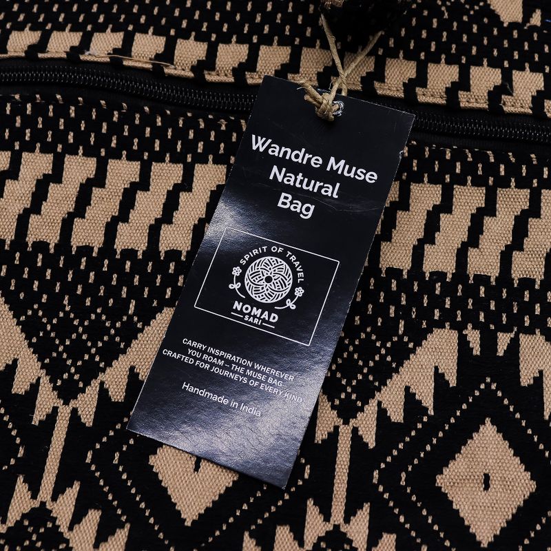 Nomad Sari Jacquard Natural Wander Muse Bags - Desert Loom