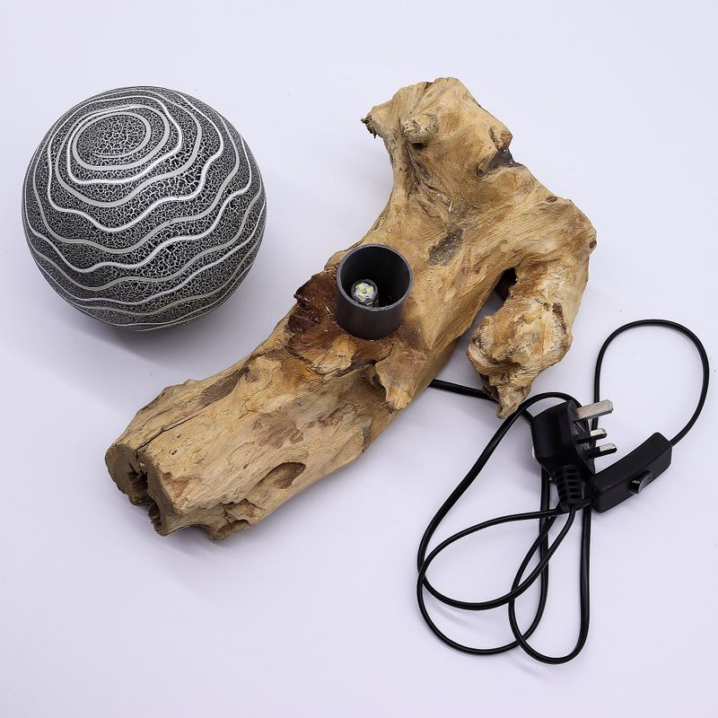 DriftGlow Lamp Grey Luna Shade