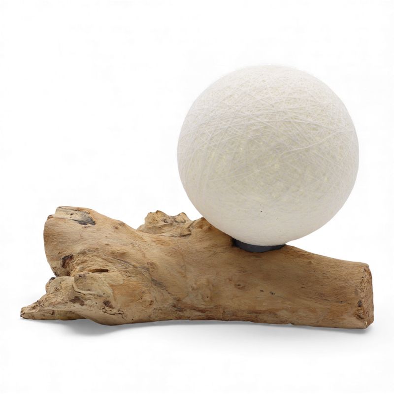 DriftGlow Lamp Cotton Luna Ivory Shade