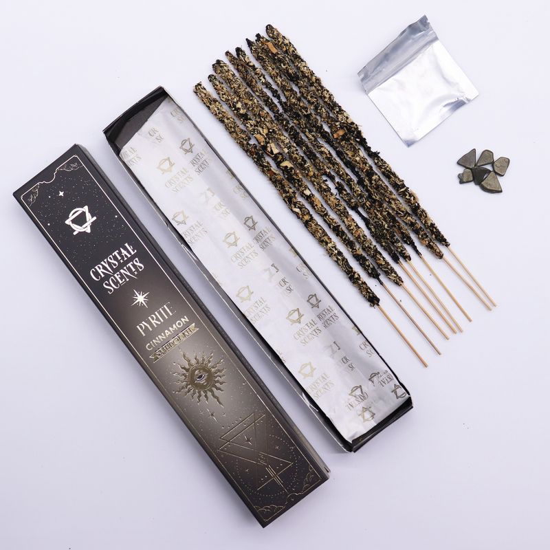 Pyrite Crystal Scents Smudge Incense - Cinnamon
