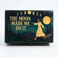 Medium Enamelled Box  - The Moon Made me Do It