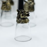 Gift Set of 12 Bottom Up Shot Glasses (25ml) - Forest & Mystical Creatures - Antique Bronze