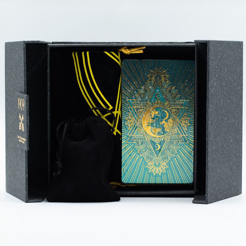 Gold & Turquoise Foil Tarot Card - Gift Set