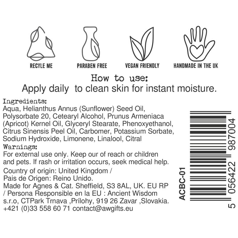 Agnes + Cat Hand & Body Cream - Clementine