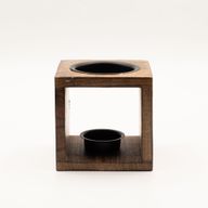 Square Mango Wood Oil Burner - Elephant