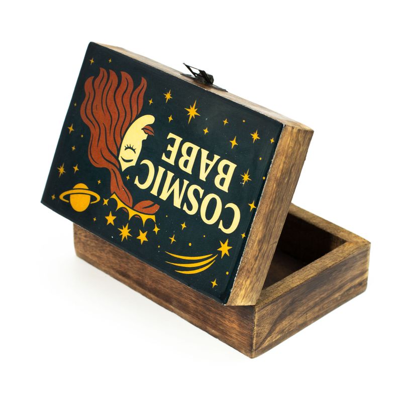 Medium Enamelled Box - Cosmic Babe