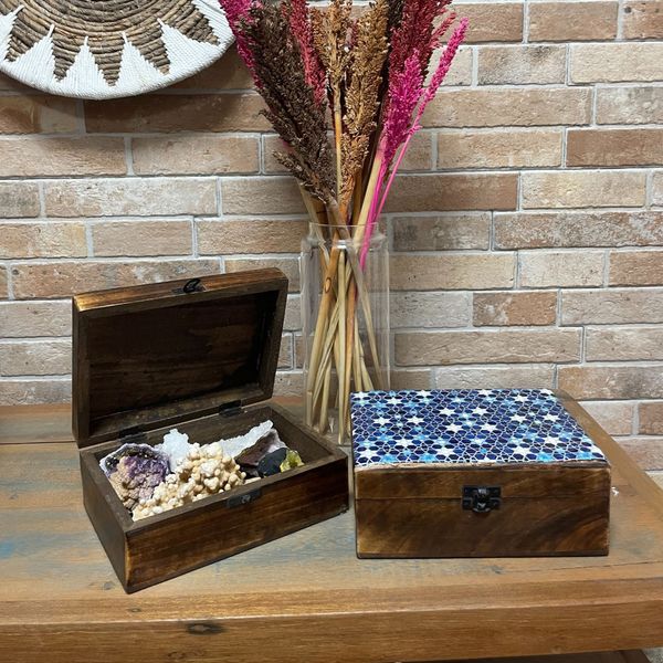 Ceramic Glazed Wooden Boxes