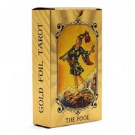 Blue & Gold Foil Tarot Card Set - All Seeing Eye - with booklet