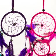 Bali Dreamcatchers - Medium Round - Turq/Pink/Purp