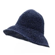 Nomad Sari Floppy Straw Sun Hat - Navy Blue