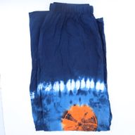 Japanese Style Lounge Pants - Teal & Orange - M
