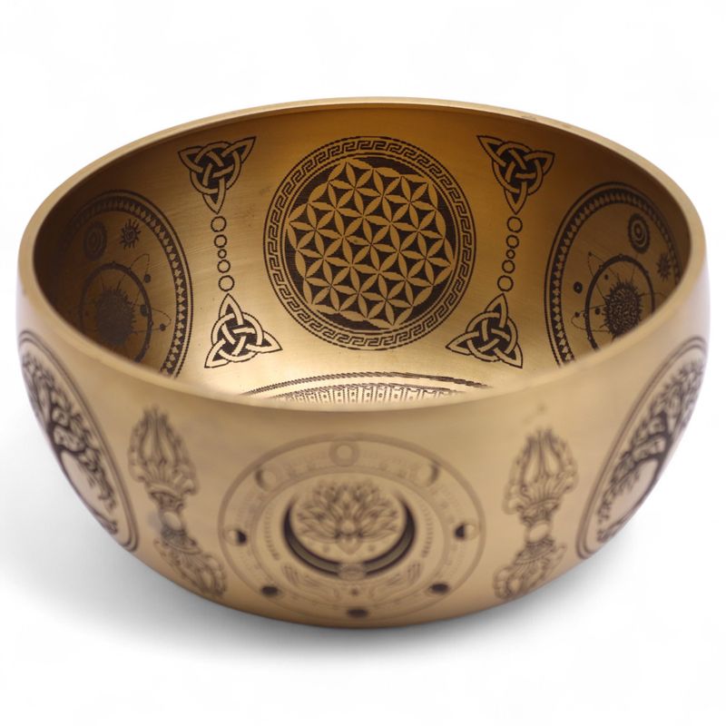 Pure Brass Etched Buddha - Set of 4 - Approx 3.85kg