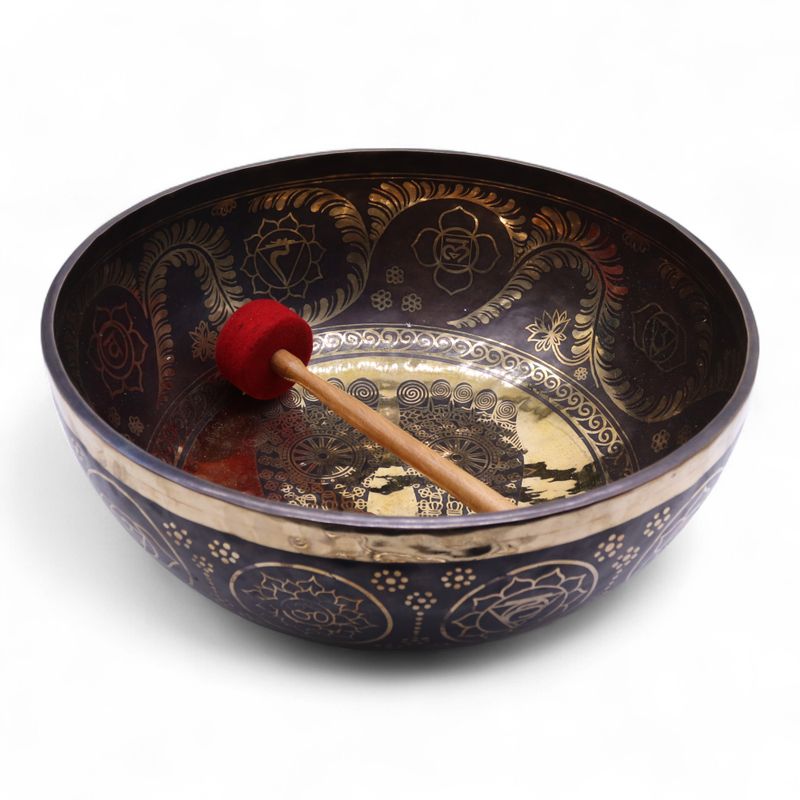 Engraved - Huge Vibrational Feet Standing Bowl - 50x20cm (10.7kg)