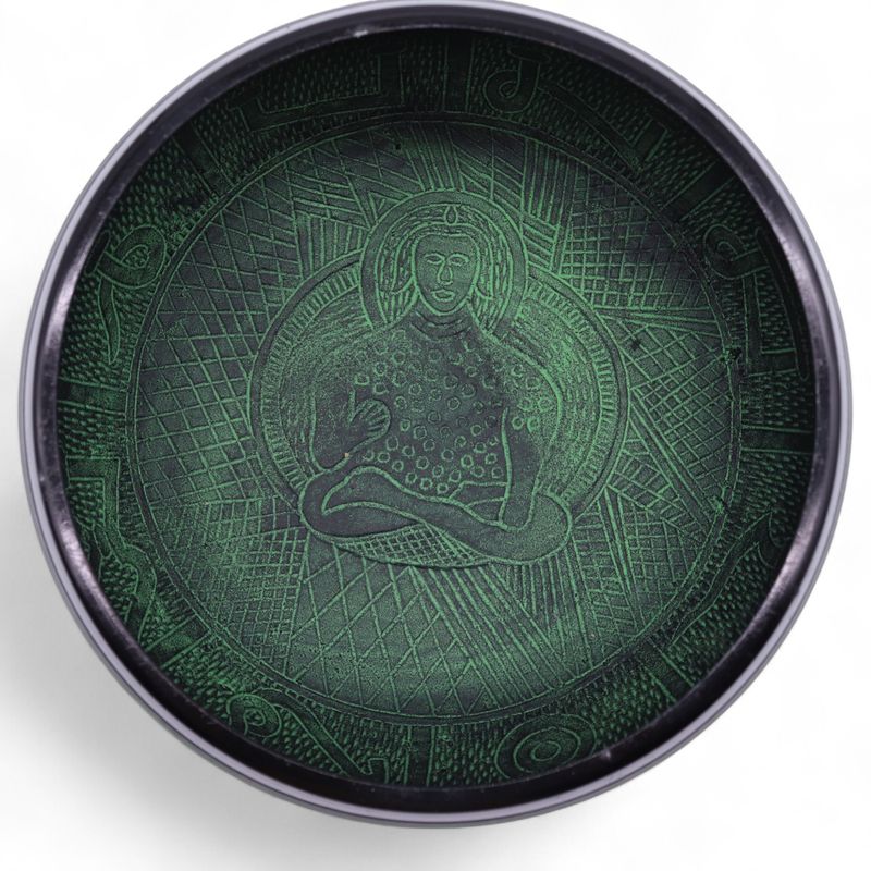 Extra Loud - Mushroom Singing Bowl - Moss Green (23x10.5cm, 1.3kg)