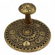 Mushroom Plate - Brass Effect - Incense Holder