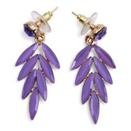 Lavender - Vintage Glass - Faries - Earrings