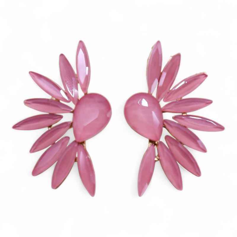 Soft Pink - Vintage Glass - Angel Wings - Earrings