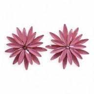 Soft Pink - Vintage Glass - Flowers - Earrings