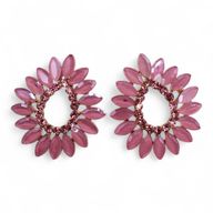 Soft Pink - Vintage Glass - Loop - Earrings