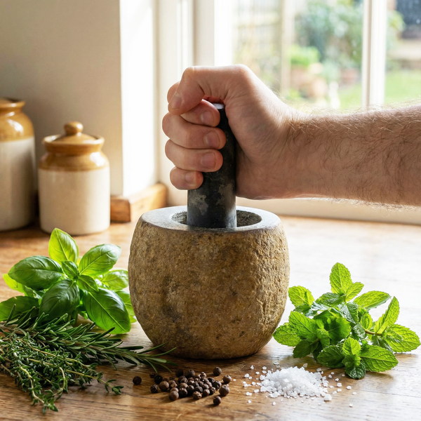 Natural Riverstone Decorative Pestle & Mortars