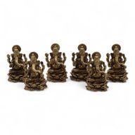 Brass Miniature Gods - Ganesha (22gms)  - 37mm