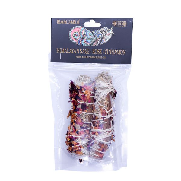 Banjara Smudge - Himalayan Sage, Rose, Cinnamon