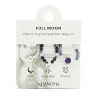 Nymph Spirit Gemstone Ring Set - Full Moon