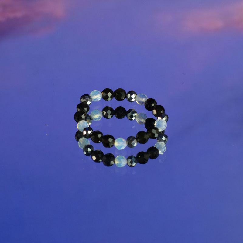 Nymph Spirit Gemstone Ring Set - Full Moon