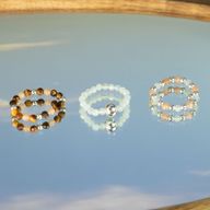 Nymph Spirit Gemstone Ring Set - Sea Sunset