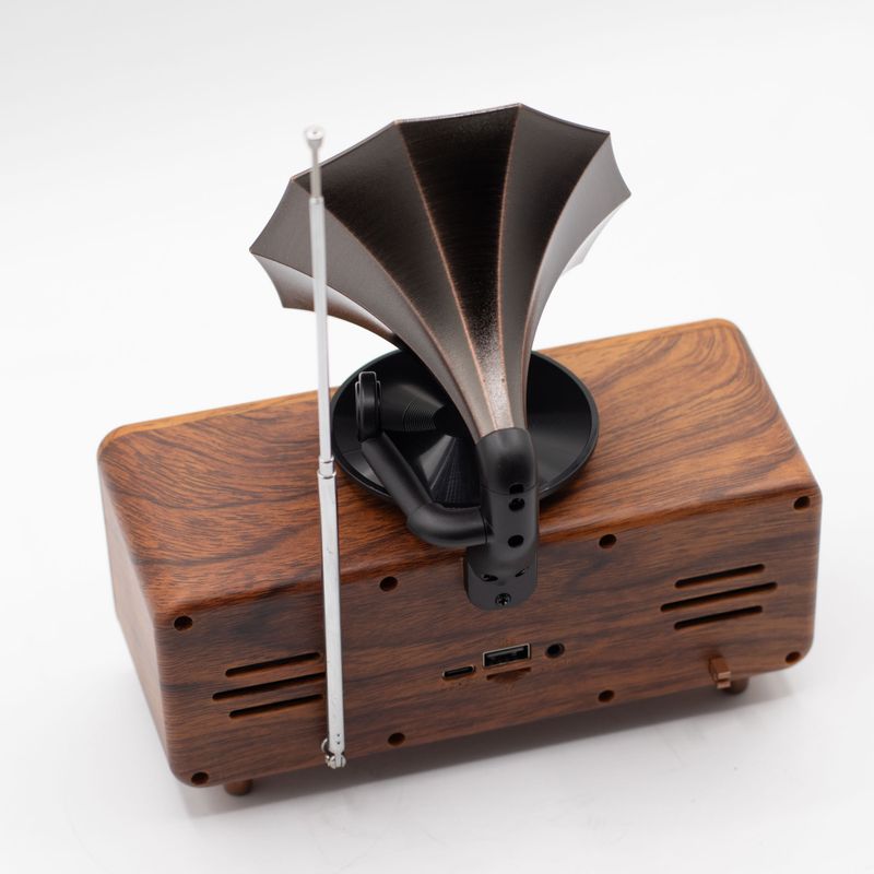 Retro Mini Double Gramophone Speaker - Bluetooth - 5.4 watt x 2