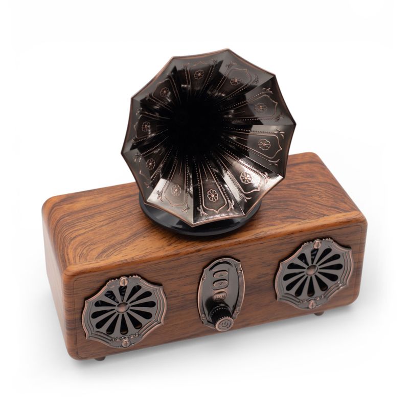 Retro Mini Double Gramophone Speaker - Bluetooth - 5.4 watt x 2