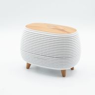 Futuristic Ribbed Aroma Diffuser with Colour-Changing Light