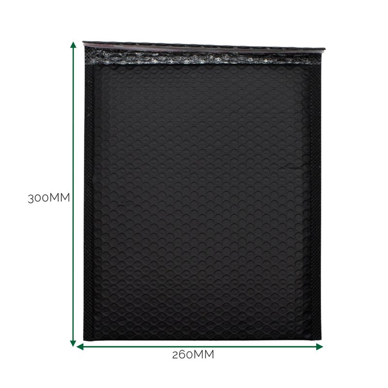 Black Poly Bubble Envelope (260x300+40mm)